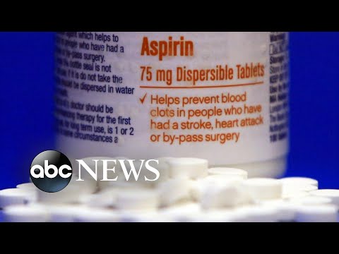 Aspirin no longer recommended to prevent 1st heart attack or stroke