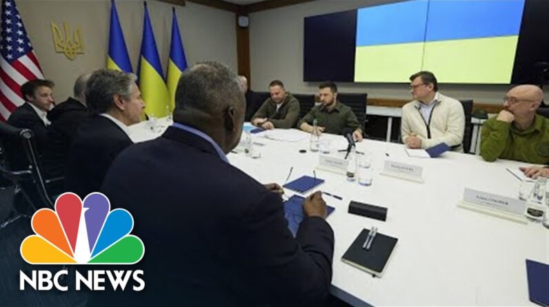 Blinken,  Austin Meet With President Zelenskyy In Kyiv