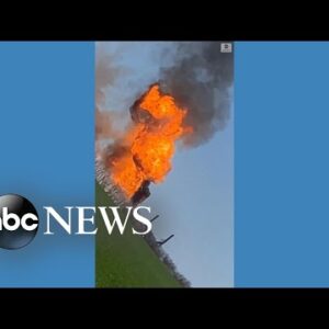 Fire engulfs factory after explosion in Kansas