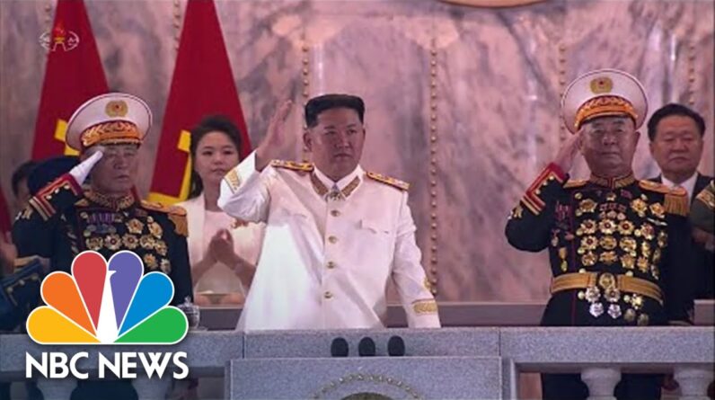 North Korea Showcases Missiles In Huge Military Parade