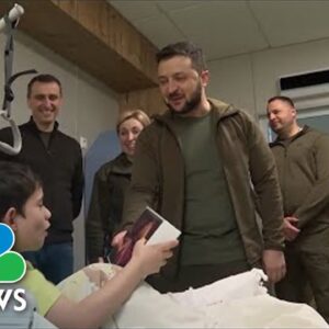 President Zelenskyy Brings Cheer, And iPads, To Hospitalized Children