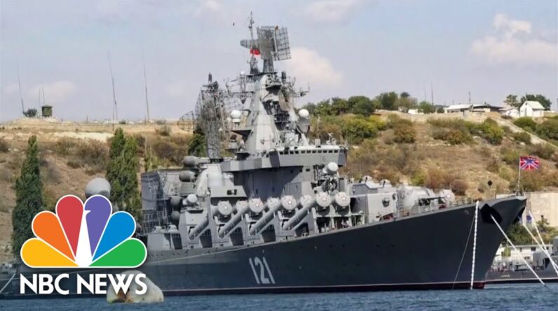 U.S. Believes Russian Warship Was Struck By Two Ukrainian Missiles