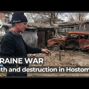 Ukraine war: Death and destruction in Hostomel after Russian retreat
