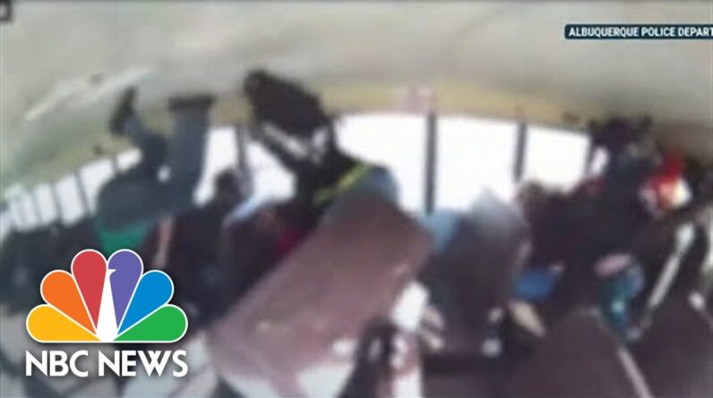 Watch: Dramatic Footage Of School Bus With Students Hit By Speeding Car