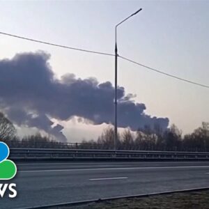 Watch: Large Fire At Oil Depot In Western Russia