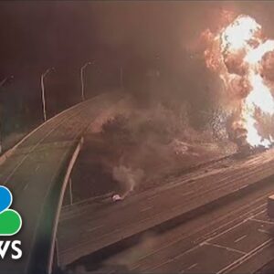 Watch: Video Shows Semi-Truck Explode On Ohio Turnpike