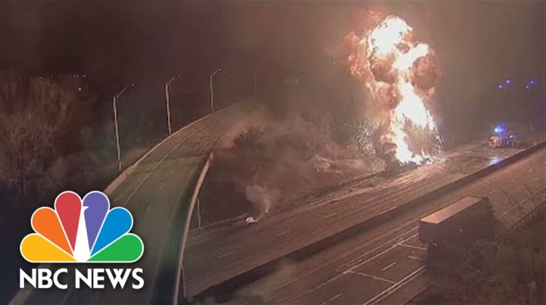 Watch: Video Shows Semi-Truck Explode On Ohio Turnpike