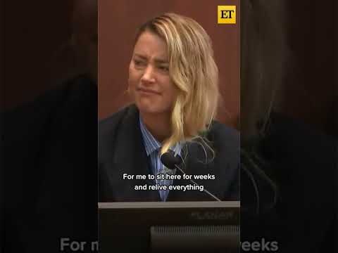 Amber Heard gets EMOTIONAL on the stand in Johnny Depp defamation trial #shorts
