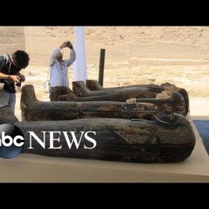 Egypt uncovers 2,500-year-old coffins, bronze statues l ABC News