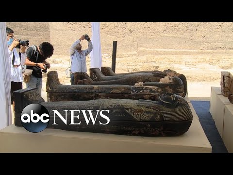 Egypt uncovers 2,500-year-old coffins, bronze statues l ABC News