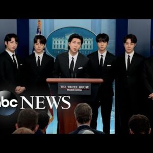 K-pop sensation BTS gives remarks at White House press briefing