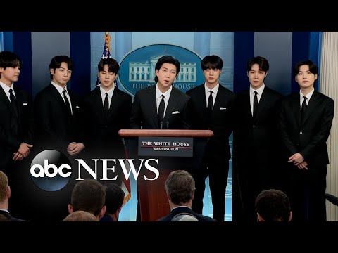 K-pop sensation BTS gives remarks at White House press briefing
