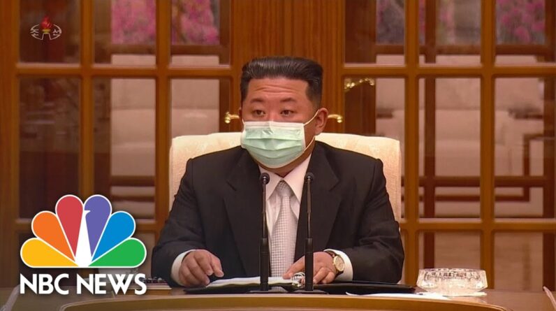 North Korea's Kim Wears Face Mask As First Covid Cases Acknowledged