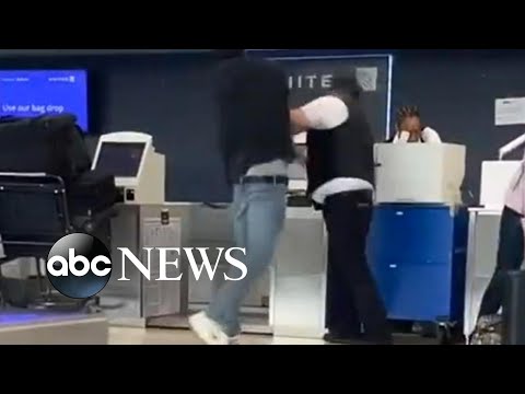 Airport fight between United agent and ex-NFL player passenger goes viral