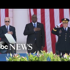 President Biden honors veterans during Memorial Day ceremony l ABCNL