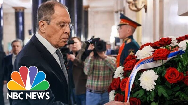Russian Foreign Minister Lavrov Lays Wreath Ahead Of Victory Day