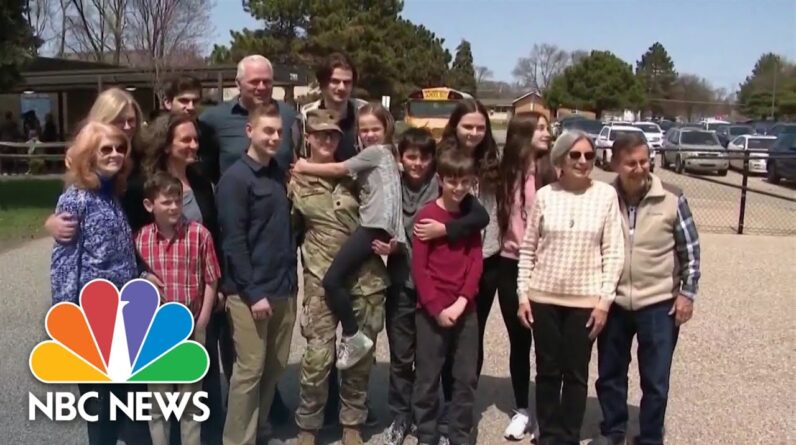 Soldier Returns Home To Surprise Eight Younger Siblings