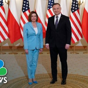 Speaker Pelosi Meets Polish President After Unannounced Visit To Kyiv