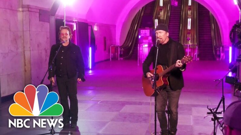 U2 Legends Bono and The Edge Give Surprise Performance in Kyiv