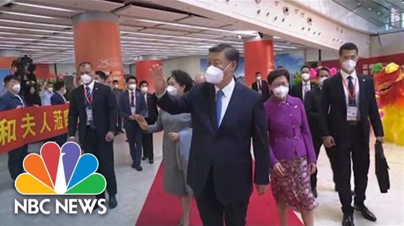 China's Xi Jinping Arrives In Hong Kong For 25th Anniversary Celebrations