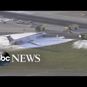 Investigation underway into jet's fiery crash landing in Miami l GMA