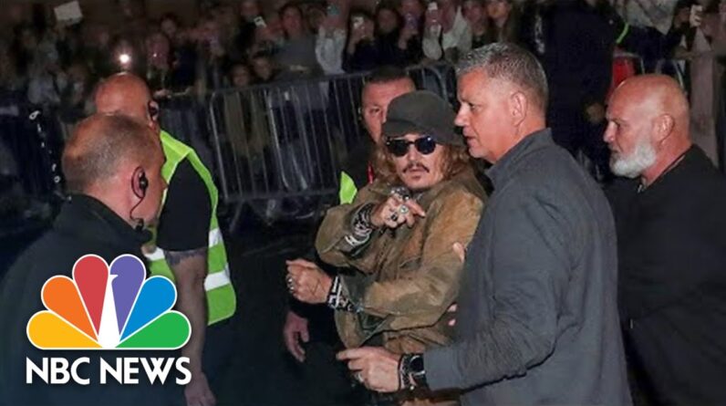 Johnny Depp Greets Adoring Fans At U.K. Concert Venue