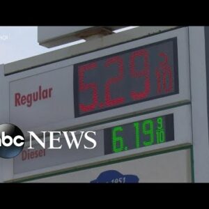 National gas average creeps towards $5 per gallon l ABC News