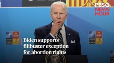 WATCH: Biden supports filibuster exception for abortion rights #shorts