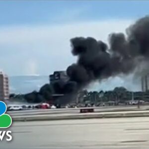 Watch: Plane Catches Fire On Miami International Airport Runway
