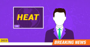 illustration of news anchor discussing HEAT breaking news