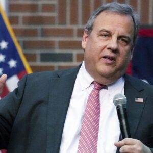 Former New Jersey Gov. Chris Christie addresses a gathering during a town hall-style meeting at New England College in Henniker, N.H., on April 20. (AP Photo/Charles Krupa, File)
