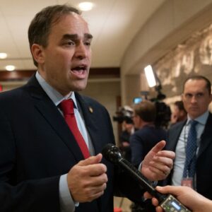 FILE - Rep. Wiley Nickel, D-N.C., speaks to reporters on Capitol Hill in Washington, Monday, Nov. 14, 2022, in Washington. A recent redistricting ruling by North Carolina's Supreme Court could become an electoral windfall for Republicans seeking to maintain their control of Congress next year. Experts say four current Democratic incumbents are vulnerable when state legislators draw a new map later this year. (AP Photo/Manuel Balce Ceneta, File)