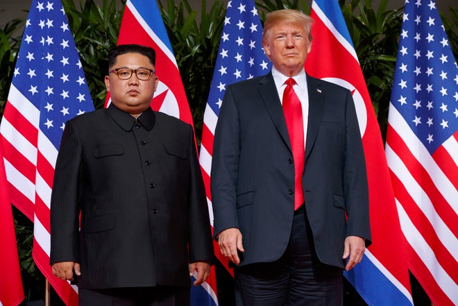 Donald Trump and Kim Jong Un in 2018