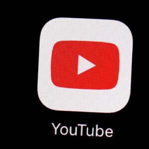 The YouTube app is displayed on an iPad on March 20, 2018 in Baltimore.