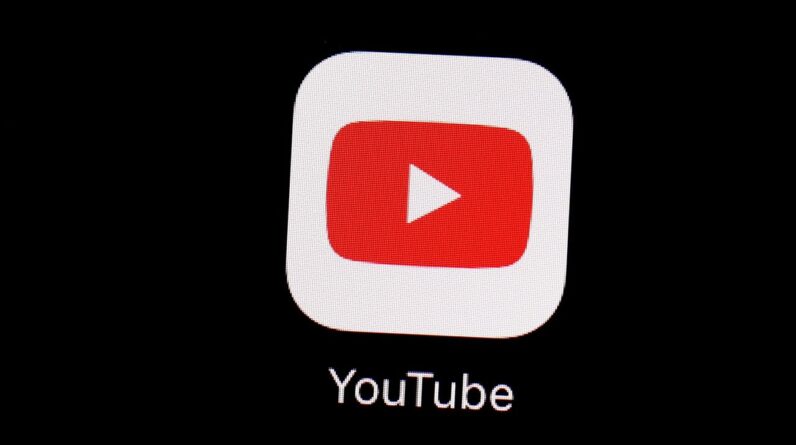 The YouTube app is displayed on an iPad on March 20, 2018 in Baltimore.