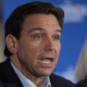 Republican presidential candidate Florida Gov. Ron DeSantis addressed the North Carolina GOP convention in Greensboro, N.C., on Friday, June 9, 2023. (AP file photo/Charlie Neibergall)