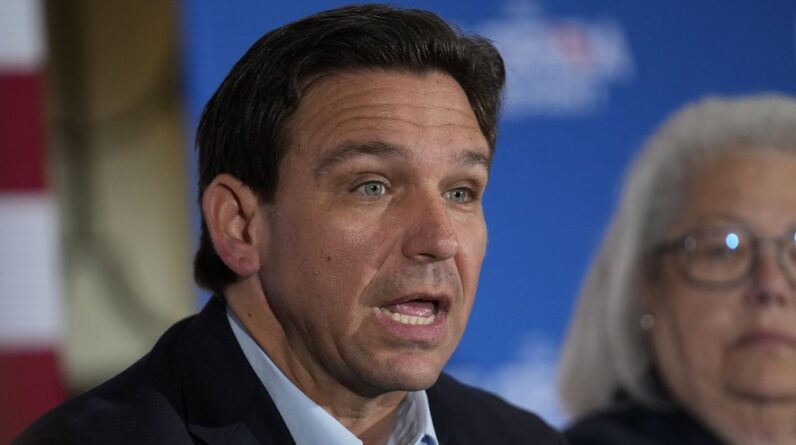 Republican presidential candidate Florida Gov. Ron DeSantis addressed the North Carolina GOP convention in Greensboro, N.C., on Friday, June 9, 2023. (AP file photo/Charlie Neibergall)