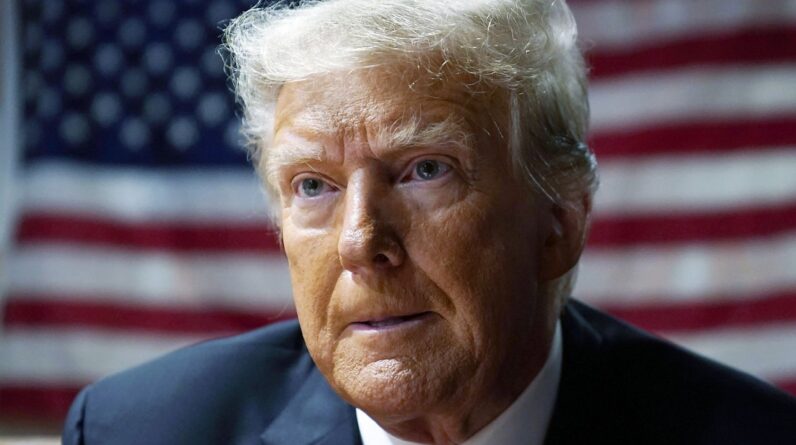 Former President Donald Trump speaks with supporters at the Westside Conservative Breakfast on June 1 in Des Moines, Iowa. (AP Photo/Charlie Neibergall, File)