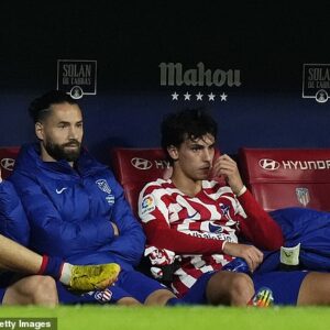 Joao Felix (R) appears to have his sights set on joining Paris Saint-Germain this summer