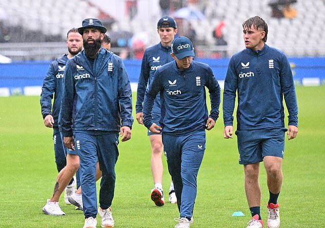England were denied the chance to push for victory after rain made play impossible